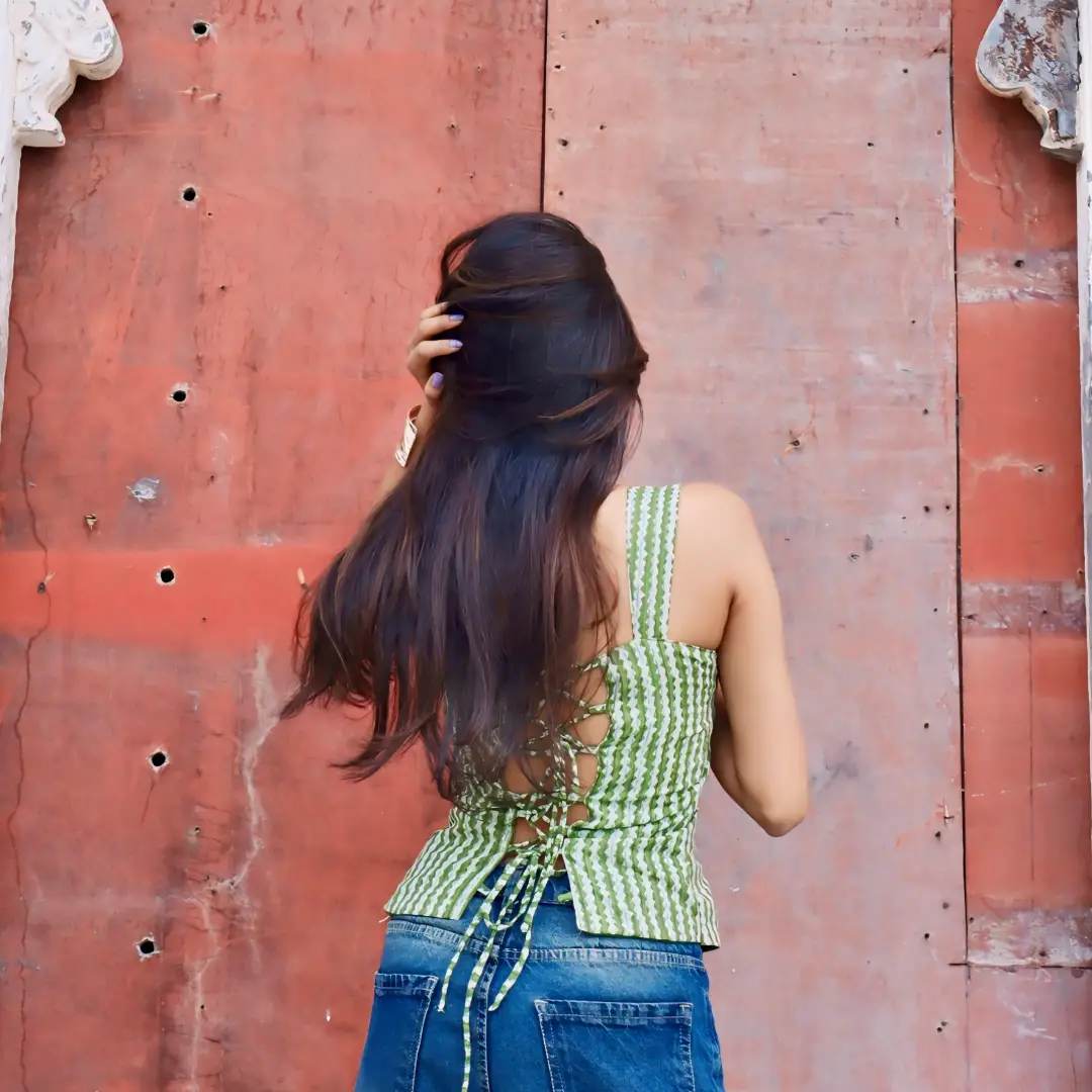 Arygyle olive green Cami top - Image 2