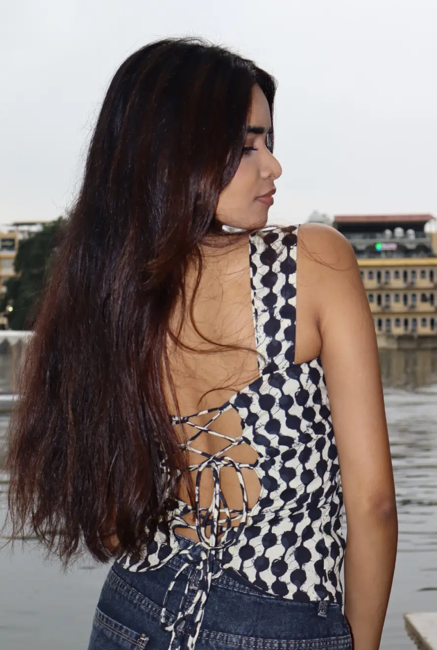 Black Beaded Cami Top - Image 4